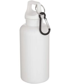 Oregon 400 ml einfarbige RS-zertifizierte Trinkflasche aus recyceltem Kunststoff mit Karabinerhaken