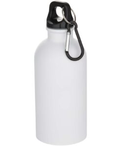 Home 42 Oregon 400 ml matte RCS-zertifizierte einwandige Trinkflasche aus recyceltem Edelstahl mit Karabinerhaken