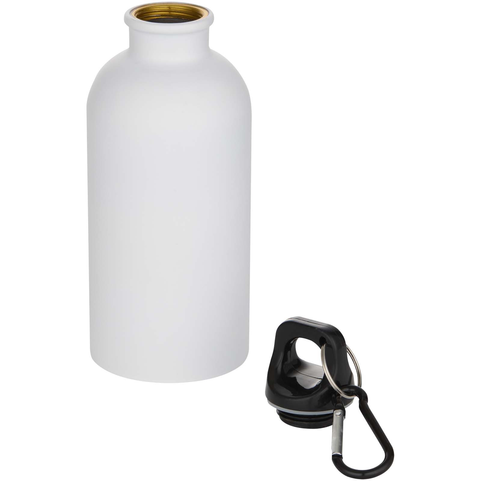 Oregon 400 ml matte RCS-zertifizierte einwandige Trinkflasche aus recyceltem Edelstahl mit Karabinerhaken 5 Oregon 400 ml matte RCS-zertifizierte einwandige Trinkflasche aus recyceltem Edelstahl mit Karabinerhaken – Bild 3