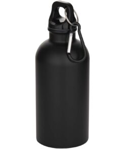 Home 39 Oregon 400 ml matte RCS-zertifizierte einwandige Trinkflasche aus recyceltem Edelstahl mit Karabinerhaken