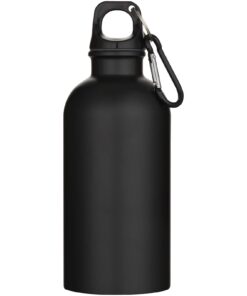 Alternative view of Oregon 400 ml matte RCS-zertifizierte einwandige Trinkflasche aus recyceltem Edelstahl mit Karabinerhaken
