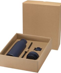 Illuminate 650 ml RCS-zertifizierte doppelwandige Trinkflasche aus recyceltem Edelstahl mit 3-teiligem Deckelset