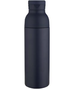 Alternative view of Illuminate 650 ml RCS-zertifizierte doppelwandige Trinkflasche aus recyceltem Edelstahl mit 3-teiligem Deckelset navy