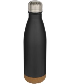 Cove 500 ml doppelwandige, vakuumisolierte Trinkflasche aus Edelstahl mit Korkdetails