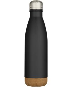 Alternative view of Cove 500 ml doppelwandige, vakuumisolierte Trinkflasche aus Edelstahl mit Korkdetails
