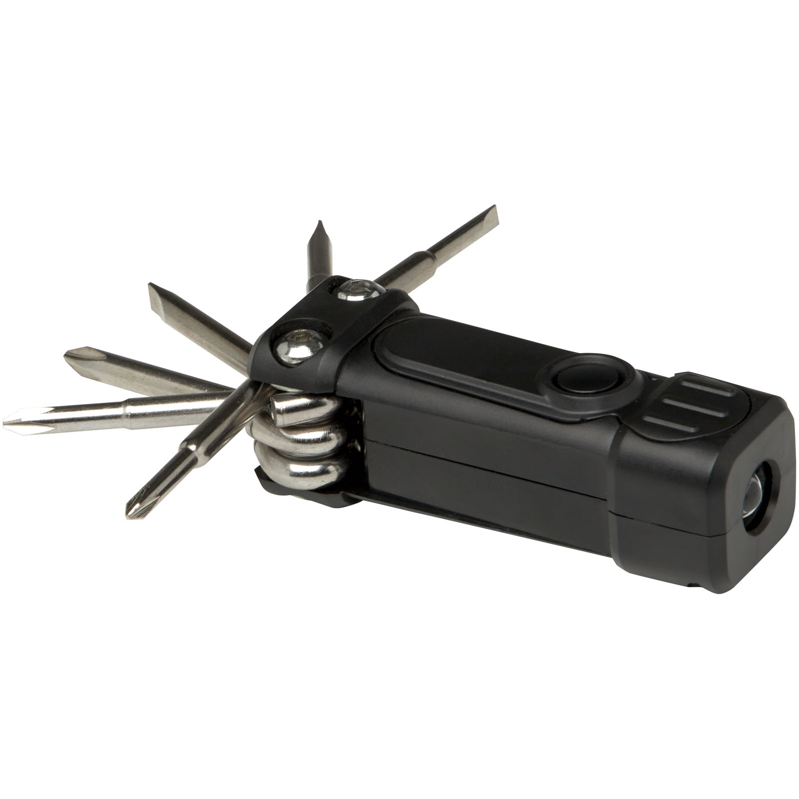 Octo 8-in-1 Schraubenzieher-Set aus recyceltem RCS Kunststoff mit Taschenlampe schwarz 6 Octo 8-in-1 Schraubenzieher-Set aus recyceltem RCS Kunststoff mit Taschenlampe schwarz – Bild 4