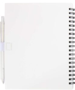 Niove Softcover Notizbuch aus recyceltem Kunststoff mit Kugelschreiber (blaue Mine) 9 10629801 B1