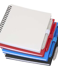 Niove Softcover Notizbuch aus recyceltem Kunststoff mit Kugelschreiber (blaue Mine) 11 10629801 G1