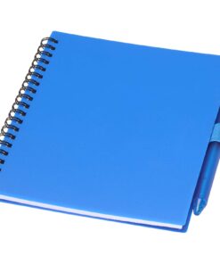 Niove Softcover Notizbuch aus recyceltem Kunststoff mit Kugelschreiber (blaue Mine)