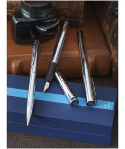 Waterman Graduate Füllfederhalter (blaue Mine) chrom 13 10650800 M1