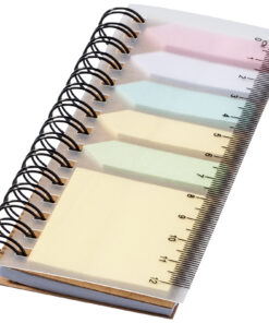 Spinner Spiralnotizbuch mit bunten Haftnotizen