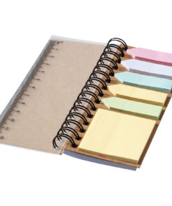 Spinner Spiralnotizbuch mit bunten Haftnotizen natur 12 10673600 E2