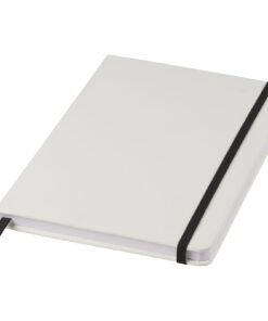 Spectrum weißes A5 Notizbuch mit farbigem Gummiband