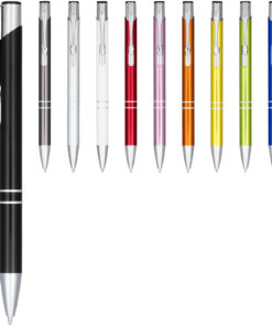 Moneta Druckkugelschreiber aus eloxiertem Aluminium (schwarze Mine)