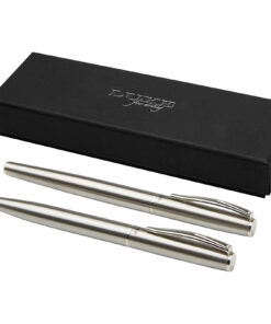 Didimis Kugelschreiber und Tintenroller aus recyceltem Edelstahl (schwarze Mine)