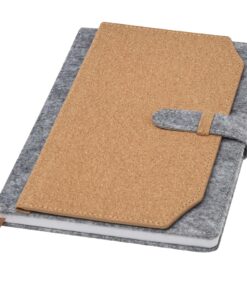 Viviana A5 Notizbuch aus recyceltem Filz und Kork