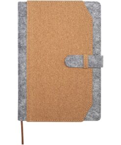 Alternative view of Viviana A5 Notizbuch aus recyceltem Filz und Kork natur