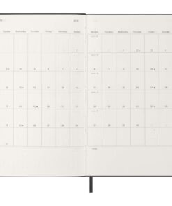 Moleskine Hardcover 12 Monate Wochenkalender L horizontal schwarz 12 10794190 E2