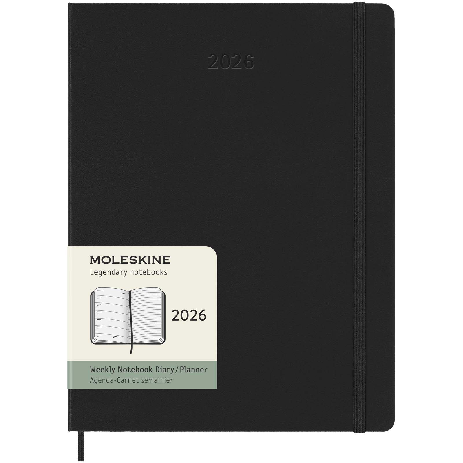 Moleskine Hardcover 12 Monate Wochenkalender XL schwarz 3 Moleskine Hardcover 12 Monate Wochenkalender XL