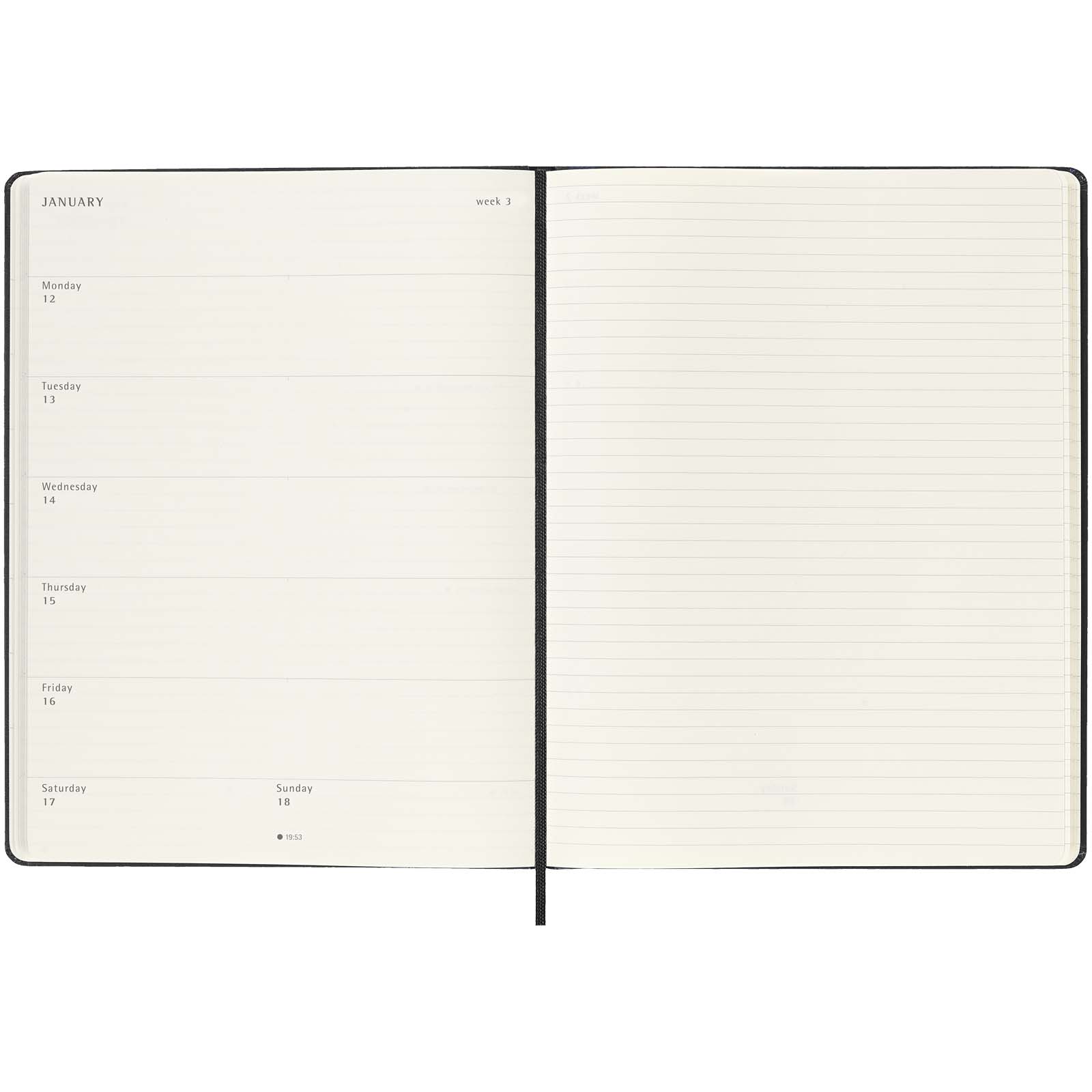 Moleskine Hardcover 12 Monate Wochenkalender XL schwarz 8 Moleskine Hardcover 12 Monate Wochenkalender XL schwarz – Bild 6