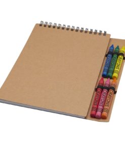 Doodle A5 Softcover Spiralnotizbuch mit Farbstiftset