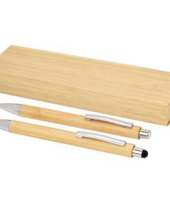 Oblys Kugelschreiber und Druckbleistiftset aus Bambus (schwarze Mine)