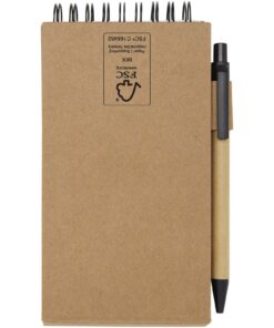 Alternative view of Flipper Haftnotizblock mit Kugelschreiber (schwarze Mine) natur