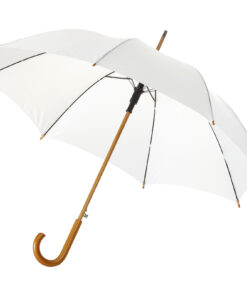 Kyle 23" Automatikregenschirm mit Holzstange und -griff