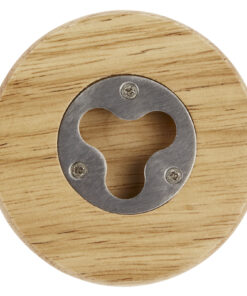 Alternative view of Scroll Holzuntersetzer mit Flaschenöffner natur