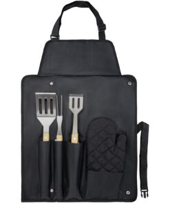 Alternative view of Gril 5-teiliges Grillset und Handschuh schwarz