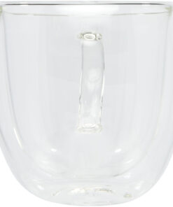 Alternative view of Manti 2-teiliger 250 ml doppelwandiger Glasbecher mit Bambusuntersetzer transparent / natural