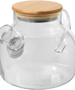 Zen Teekanne mit Sieb und Deckel aus Bambus