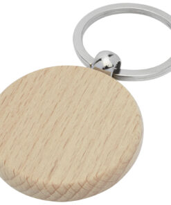 Giovanni runder Schlüsselanhänger aus Buchenholz