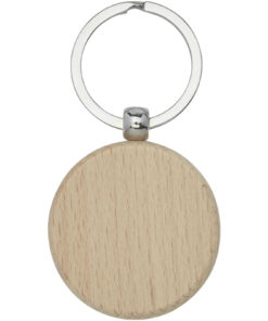 Alternative view of Giovanni runder Schlüsselanhänger aus Buchenholz natur