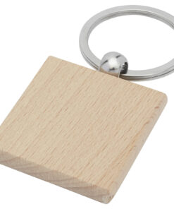 Gioia quadratischer Schlüsselanhänger aus Buchenholz