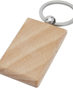 Gian rechteckiger Schlüsselanhänger aus Buchenholz