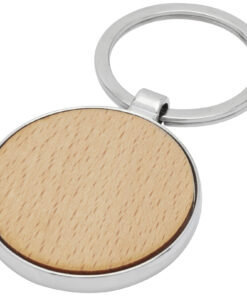 Moreno runder Schlüsselanhänger aus Buchenholz