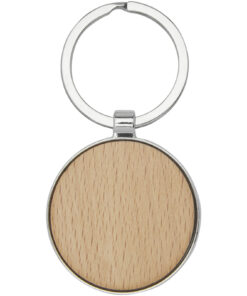 Alternative view of Moreno runder Schlüsselanhänger aus Buchenholz natur
