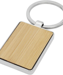 Neta rechteckiger Schlüsselanhänger aus Bambus