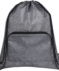 Alternative view of Ash recycelter faltbarer Turnbeutel 7L heather grau / schwarz