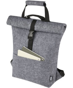 Felta Fahrradtasche aus GRS-recyceltem Filz 13 L mittelgrau 11 12066382 E1