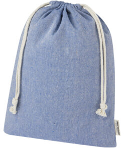 Pheebs 150 g/m² GRS Zuziehbeutel aus Recyclingbaumwolle groß 4 l