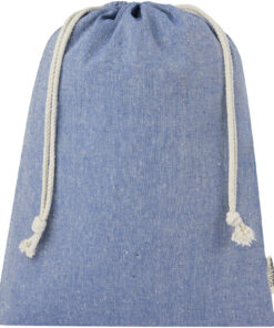 Alternative view of Pheebs 150 g/m² GRS Zuziehbeutel aus Recyclingbaumwolle groß 4 l heather blau
