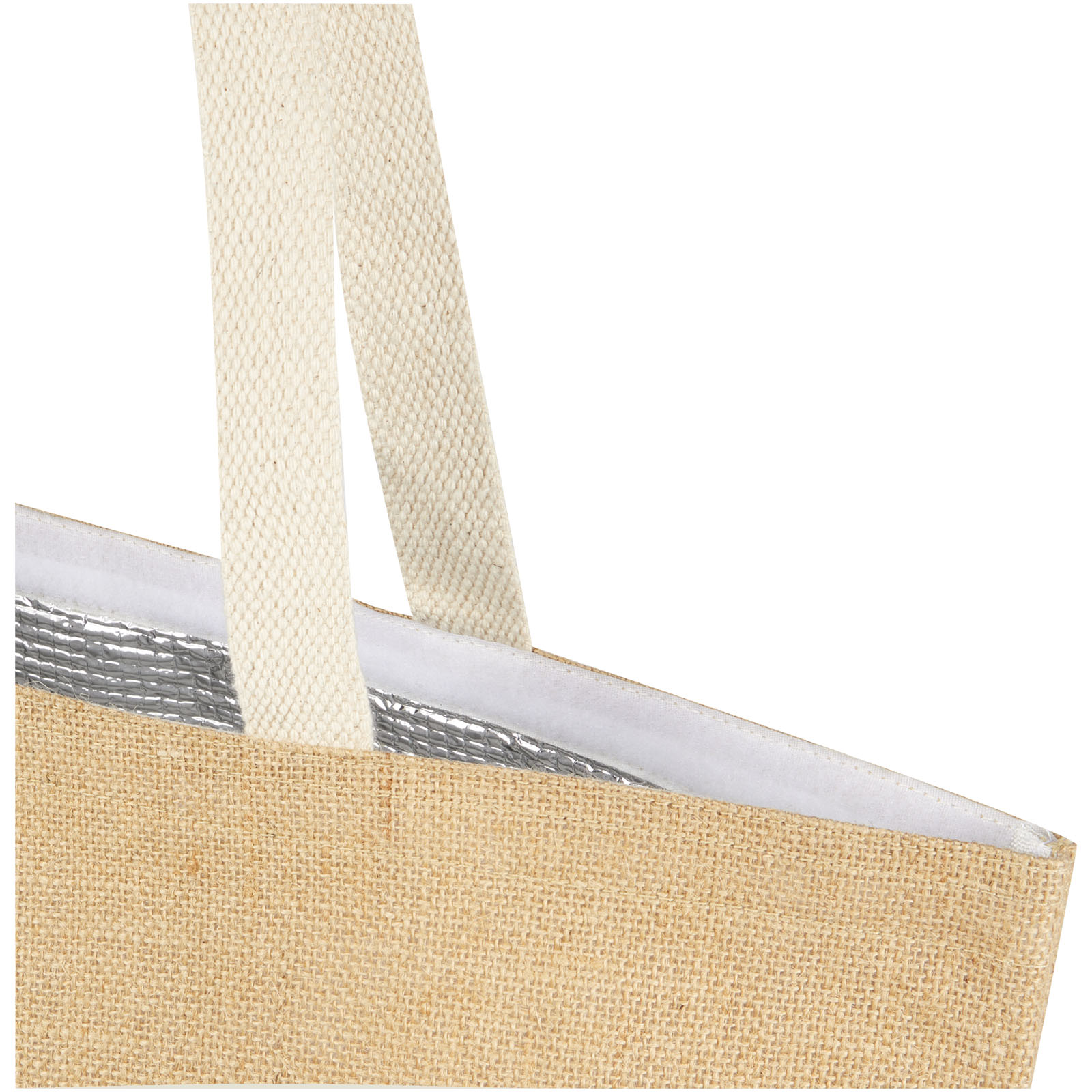 Juta 300 g/m² Jute Kühltragetasche 12 L natur / weiss 6 Juta 300 g/m² Jute Kühltragetasche 12 L natur / weiss – Bild 4