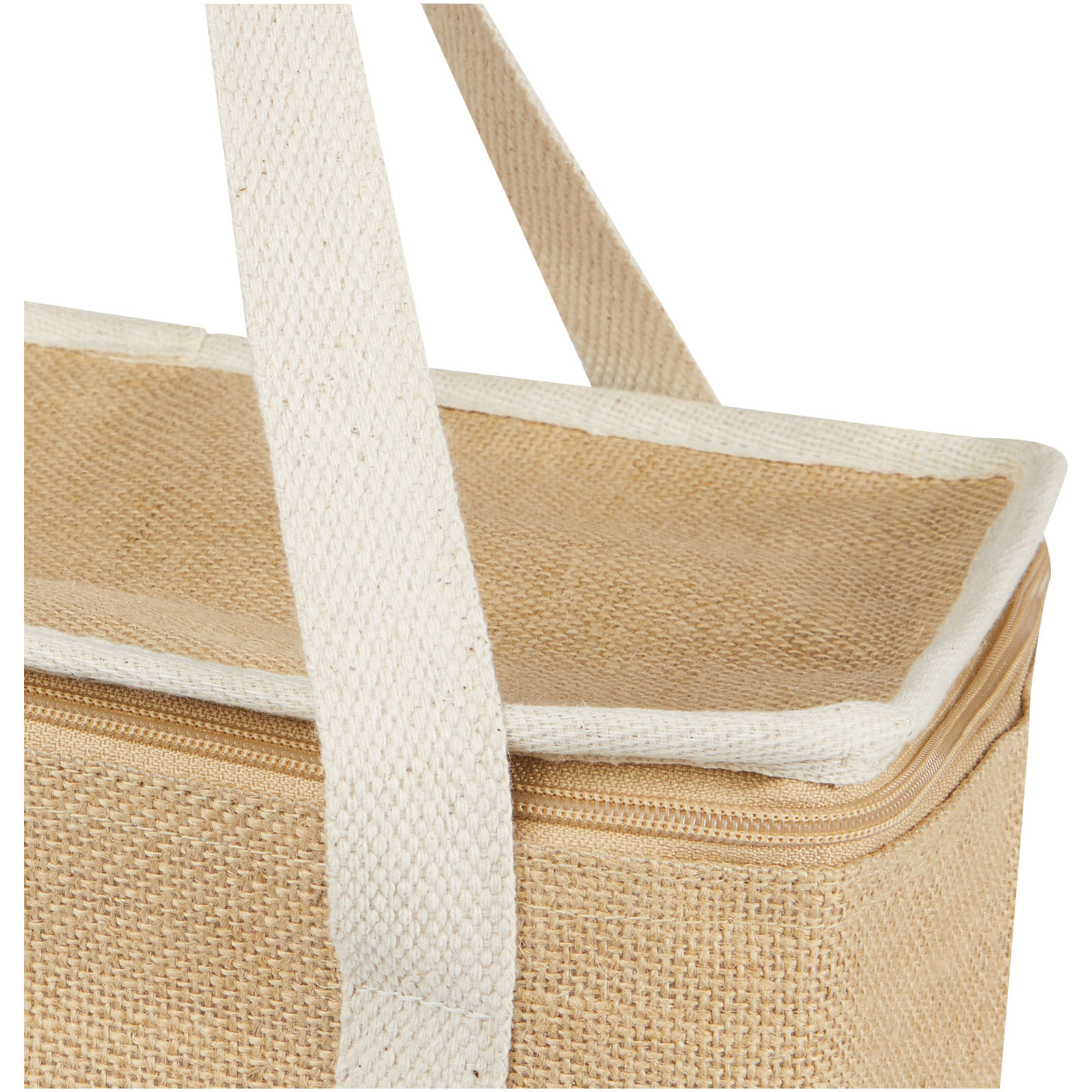 Juta 300 g/m² Jute Kühltragetasche 19 L natur / weiss 7 Juta 300 g/m² Jute Kühltragetasche 19 L natur / weiss – Bild 5