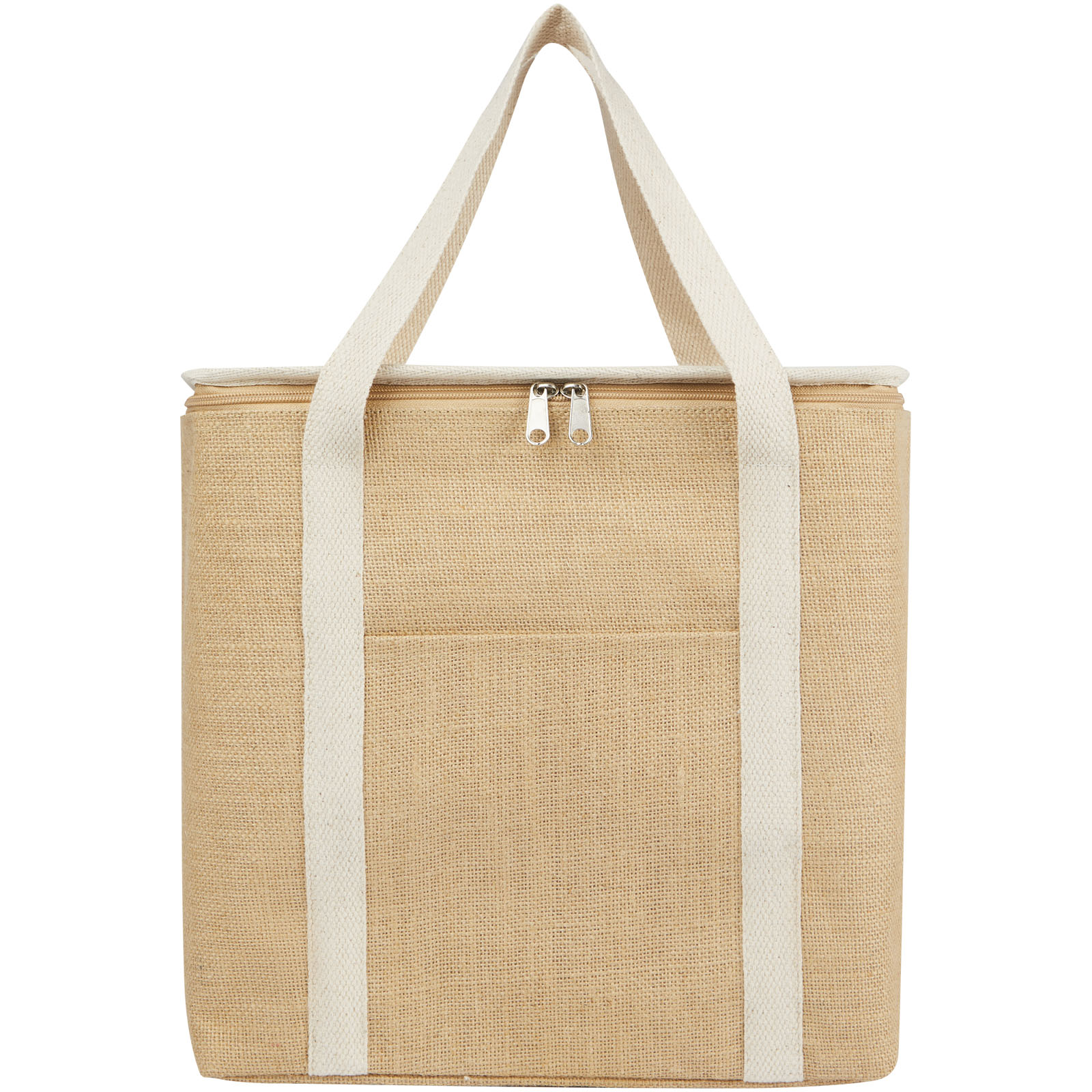 Juta 300 g/m² Jute Kühltragetasche 19 L natur / weiss 4 Juta 300 g/m² Jute Kühltragetasche 19 L natur / weiss – Bild 2
