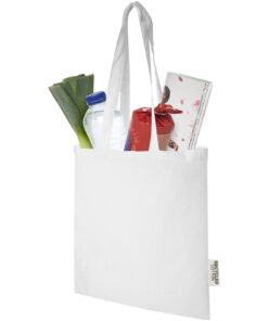 Madras 140 g/m² Baumwoll Tragetasche aus GRS recycelter Baumwolle, 7L 8 12069501 E1