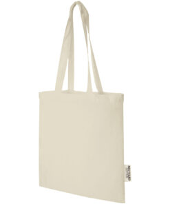 Madras 140 g/m² Baumwoll Tragetasche aus GRS recycelter Baumwolle, 7L