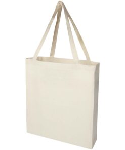 Home 28 Madras 140 g/m² Baumwoll Tragetasche mit Seitenfalten aus GRS recycelter Baumwolle 12L