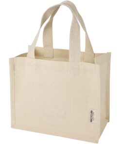 Odessa Mini-Tragetasche mit Bodenfalte aus 220 g/m² GRS Recyclingbaumwolle 9L